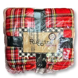 RUGGINE BLANKET Sherpa Throw Blanket Red Plaid Reverse Premium Double Sided